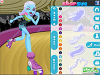 Гра Монстр Хай гонки на роликах 2