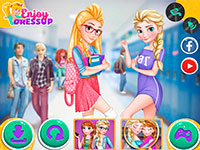 Гра Ельза і Рапунцель в коледжі