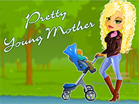 Гра Для дівчаток мама з коляскою одягалки