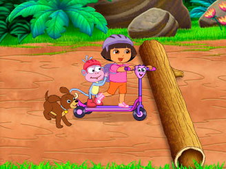 Гра Даша і щеня збирає кісточки