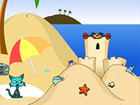 Гра Кішки проти собак на пляжі