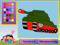Гра Онлайн розмальовки Танки