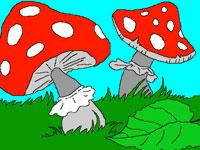 Гра Розмальовка Мухомор для дітей