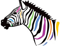 Гра Розмальовка для дітей Зебра